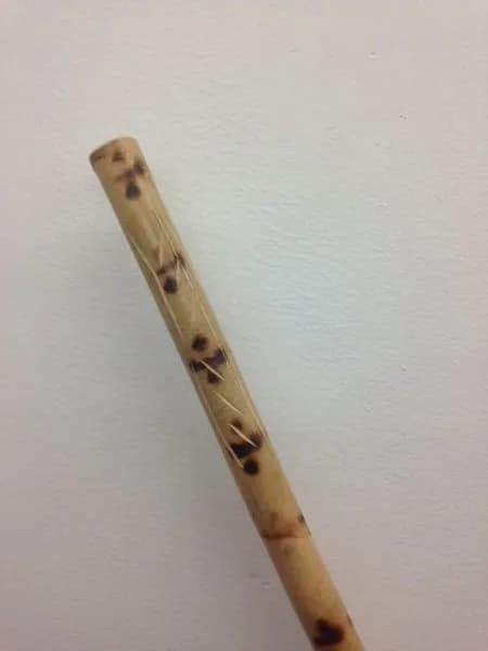 Burned Rattan Long Staff